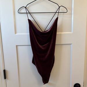 Abercrombie & Fitch Burgundy Bodysuit